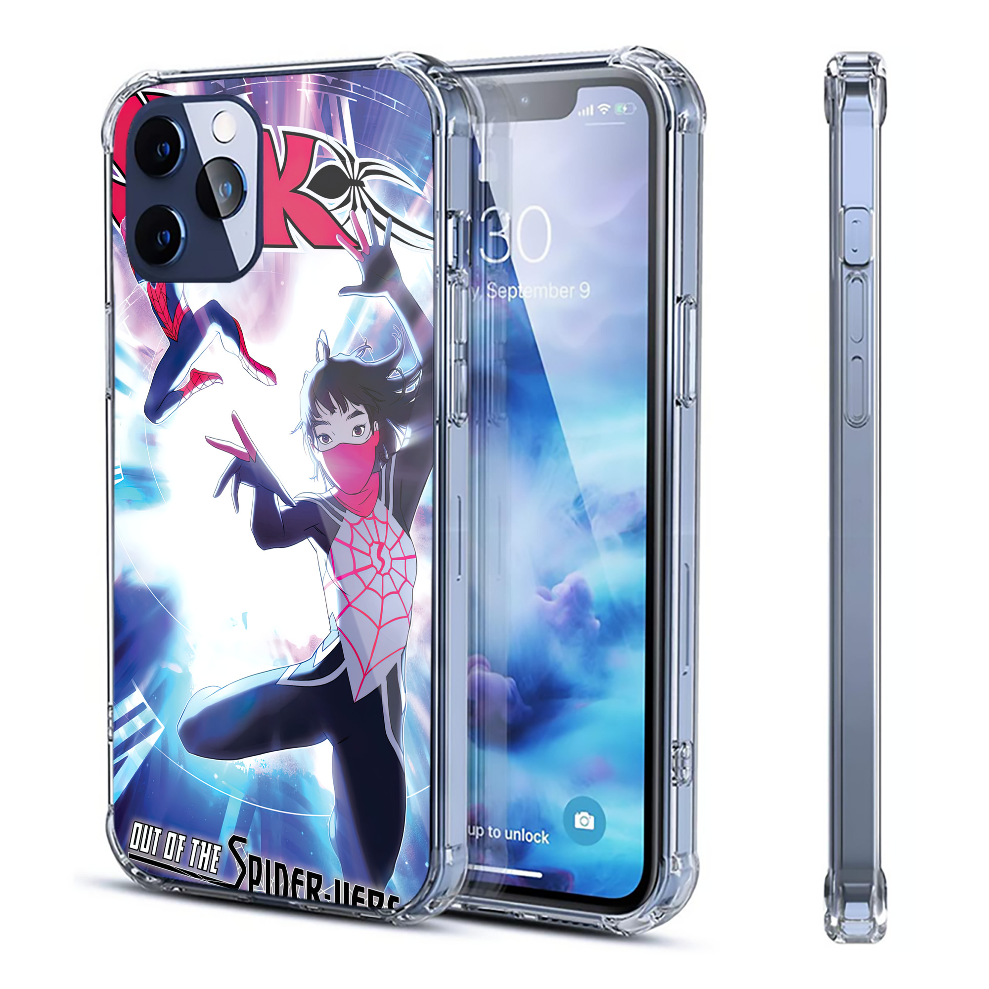 （画像用） Spider Man スパイダーマン 【iPhone 12シリーズ対応】透明スマホケース（クリアソフトケース）